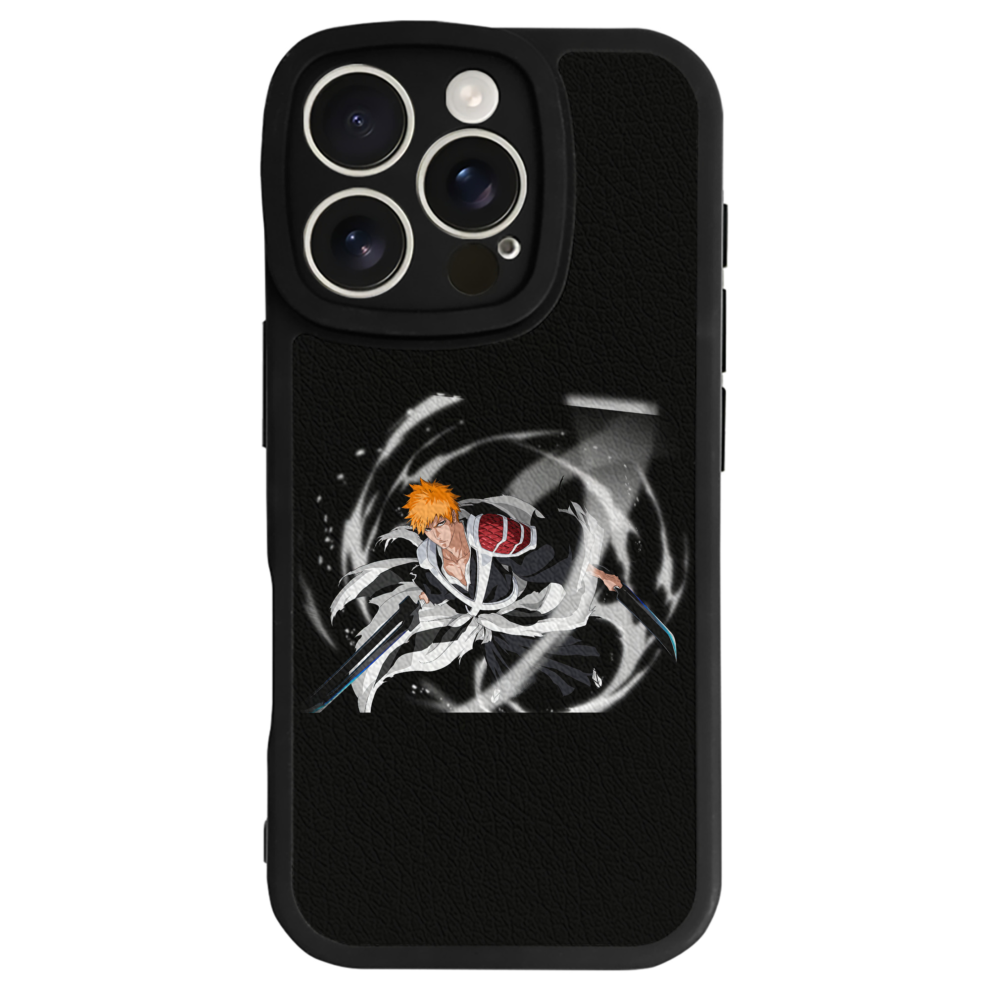 ブリーチ 黒崎一護（くろさき いちご）BLEACH Kurosaki Ichigo 【iPhone 16シリーズ対応】シリコンスマホケース（レザー調） 材質：シリコン